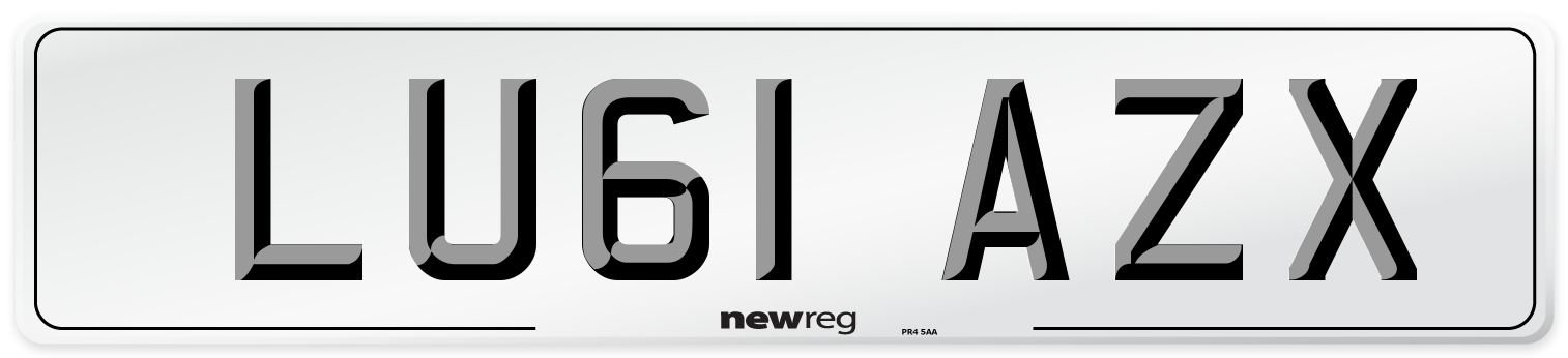 LU61 AZX Number Plate from New Reg